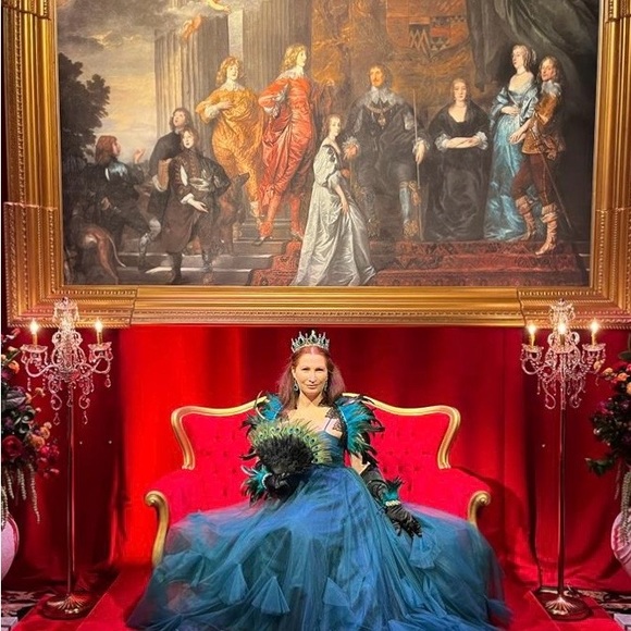 Gorgeous Peacock Blue Long Dress! - Picture 5 of 5